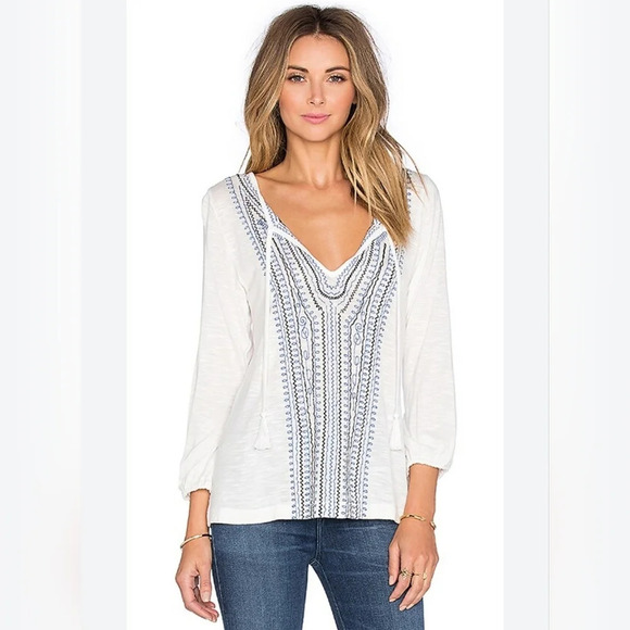 Silver Spring Boho Top in Milk - Picture 1 of 3